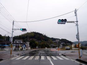 大曲橋北交差点　信号機新設